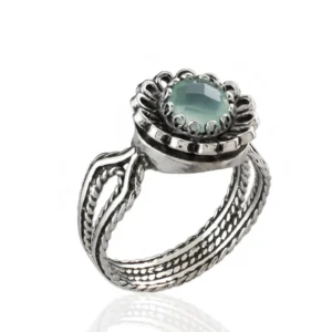 Buy Aqua Chalcedony Gemstone Sterling Silver Women Cocktail Ring - Elegant and Versatile | Shop Now