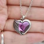 Heart Necklace – Purple Swarovski Crystal Heart Necklace – Purple Swarovski Crystal