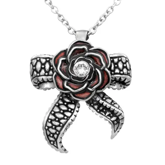 Controse Rose Necklace with Tentacle Bow