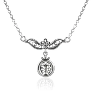 Filigree Art Tree of Life Design Women Silver Choker Necklace - Elegant Jewelry