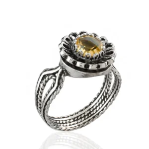 Citrine Gemstone Sterling Silver Women Cocktail Ring | Buy Online