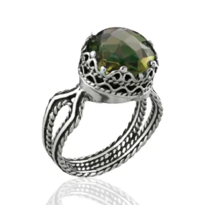 Alexandrite Gemstone Women Sterling Silver Cocktail Ring | Filigree Art Design